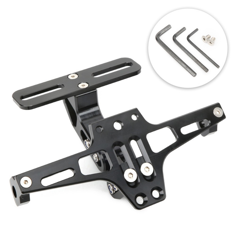 Motorcycle Adjustable License Plate Number Frame Mount Holder Bracket
